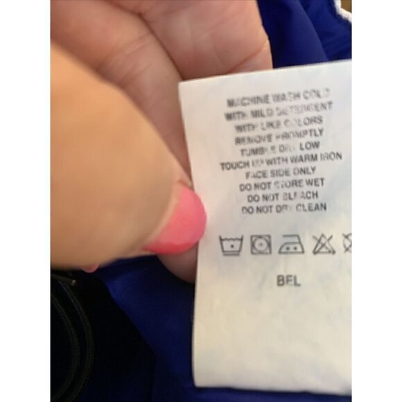 Columbia Blue Back White Puffer Insulated Coat Jacket Size L Large Nylon… - Picture 8 of 9